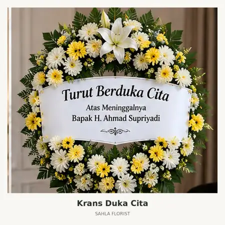Krans Bunga Duka Tapos