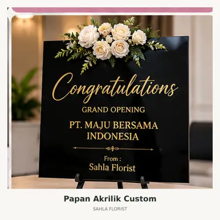 Papan Bunga Akrilik Tapos